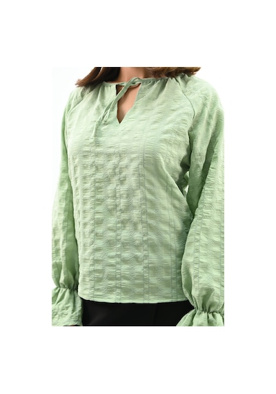 Koza Butik Kadın Yaka Bağlama Detaylı Gömlek 1718-25 001