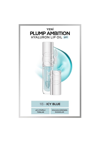 Plump Ambition Hyaluron Lip Oil Ph Dudak Parlatıcısı - 113 Icy Blue 3600524247096-11071 113