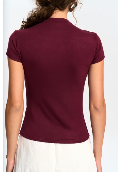 Mai Collection Mai Studios Co. Anvers Boğazlı Bordo Crop Bordo