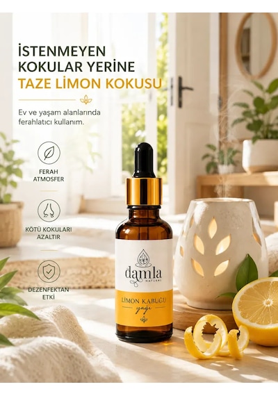 Biodamla Natural Limon Kabuğu Yağı 20 Ml