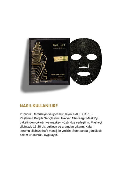 Tüm Ciltler Için Havyar / Kolajen /altın Tozu Içeren Anti Aging Etkili Face Care Kağıt Maske - 129096689