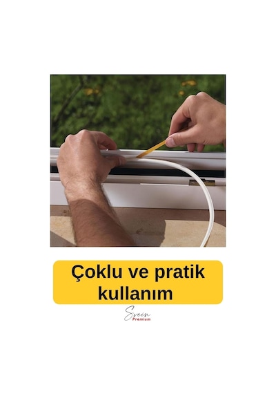 Kapı Ve Pencere Soğuk Izolasyon Bandı Fitili Kendinden Yapışkanlı Kauçuk Yalıtım Bant 2x10 20 Mt