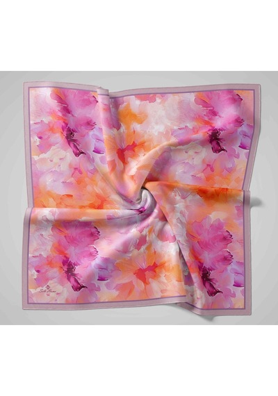 Silk Home Olinda İpek Eşarp 47004-21 Tozpembe, Yavruağzı, Pembe, Mor