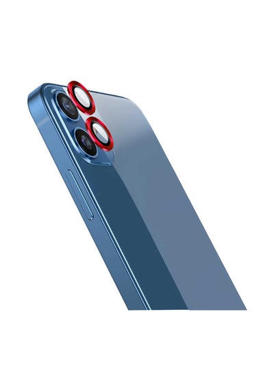 Nettech Apple Uyumlu iPhone 11 Fosfor Seri Kamera Cam Koruyucu - Kırmızı