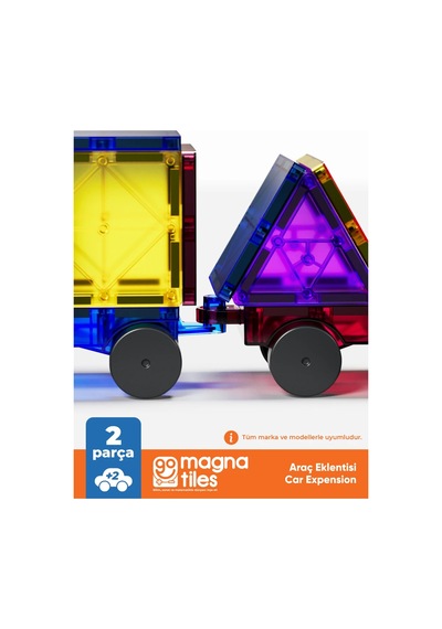 Go Magnetic Series 2 Adet Araba Eklentisi Manyetik Oyuncak - Mıknatıslı Manyetik Bloklar