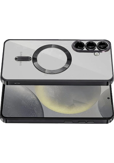 Samsung Galaxy S26 Plus Uyumlu Kılıf Kamera Lens Koruyuculu Magsafe Özellikli Telefon Kılıfı Kapak Siyah
