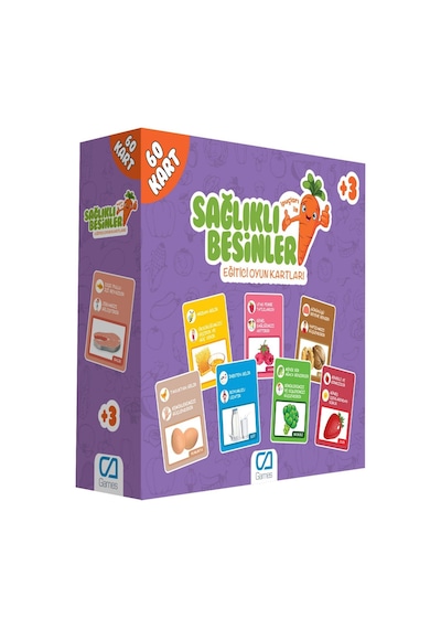 Sağlıklı Besinler Eğitici Oyun Kartları
