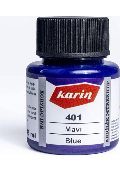 Karin Akrilik Mürekkep 45ml 401 Mavi Genel