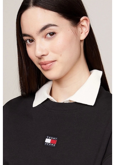 Tommy Hilfiger Kadın Badge Siyah Sweatshirt Siyah