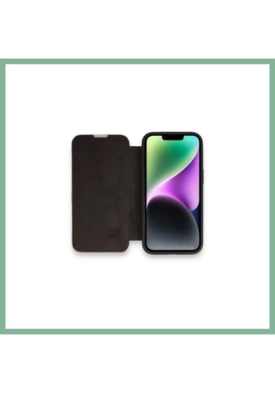 Bşkvirgo İphone 13 Pro Max Uyumlu Kılıf Dolpin Kapaklı - Siyah Bsk2026