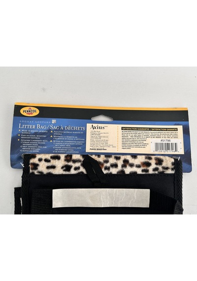 Leopar Desenli Oto Koltuk Arkası Organizer Çanta 21x19x7cm