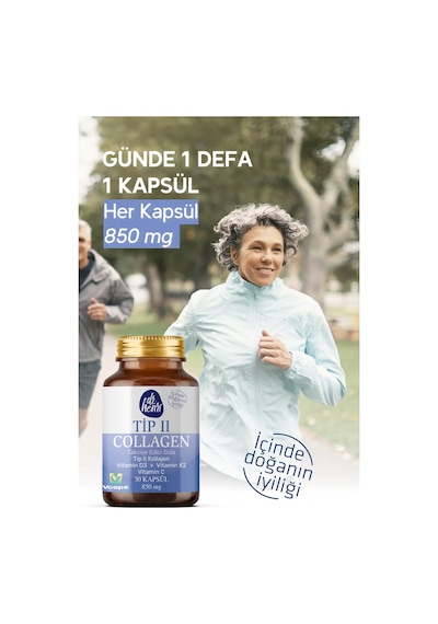 Dr. Henri Tip 2 Kollajen C Vitamini D3 & K2 İçeren Takviye Edici Gıda 30 Kapsül