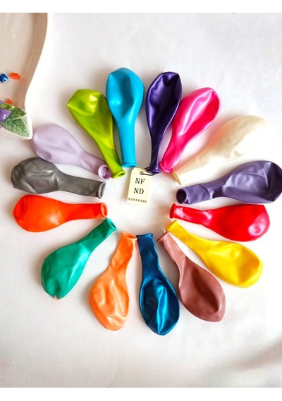30 Adet Balon Doğum Günü Parti Süs Eğlence 11 İnç 28 Cm Metalik Karışık Renk Hediye Renkli