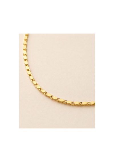 14 Ayar Altın Pullu Zincir Kolye 3 Mm