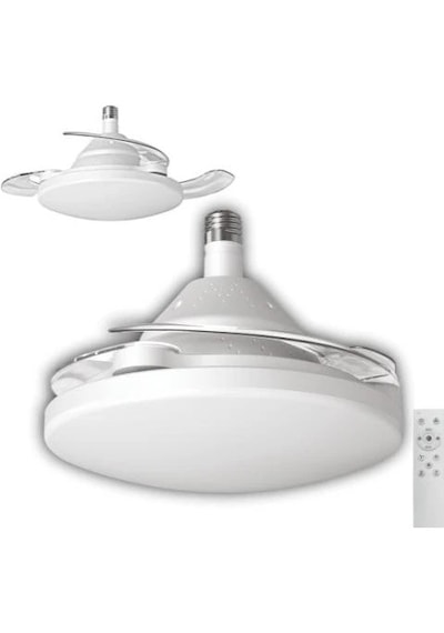 Cata Ct-1156 Dolunay 3 Renk Modlu Kumandalı Dimlenebilir Hayalet Pervaneli 72w Ampul Sarı - Beyaz