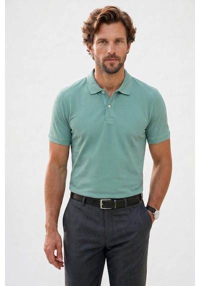 Tudors Erkek Slim Fit Dar Kesim Premium Seri %100 Pamuk Yumuşak Dokulu Merserize Yeşil Polo Yaka Tişört -50930 Tudors Erkek Slim Fit Dar Kesim Premium Seri %100 Pamuk Yumuşak Dokulu Merserize Yeşil Polo Yaka Tişört -50930