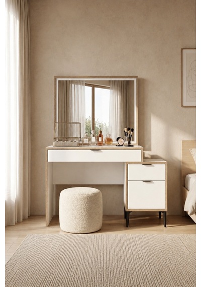 Home Liva Makyaj Masası 40x113x140 Cm Krem - 912190153 Krem Home Liva Makyaj Masası 40x113x140 Cm Krem - 912190153 Krem
