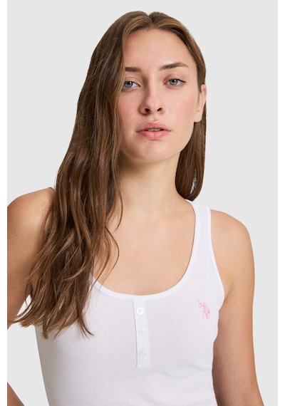U.S. Polo Assn. U.s. Polo Assn. Kadın Beyaz Tişört Basic 50321790-vr013