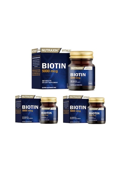 Biotin 5000 Mcg 30 Tablet X 3 Adet