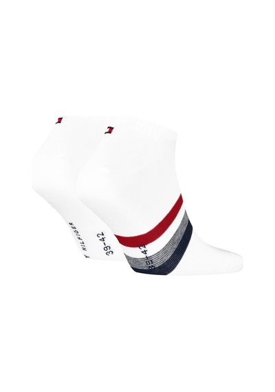 Tommy Hilfiger Tab Sock 2 Pack White Pamuklu Patik Bilek Çorap 2 Li Pkt Beyaz
