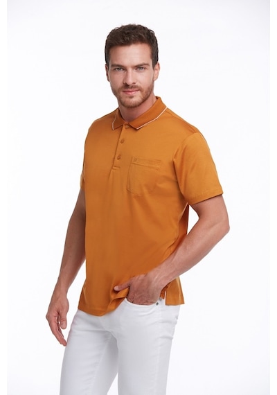 Hatemoğlu Turuncu Regular Fit %100 Pamuk Basic Polo Yaka Tişört-Turuncu Hatemoğlu Turuncu Regular Fit %100 Pamuk Basic Polo Yaka Tişört-Turuncu