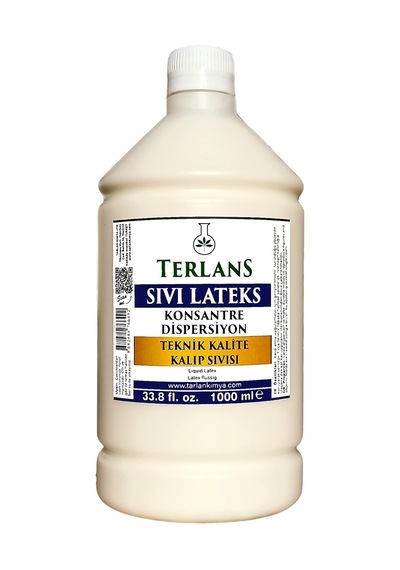 Terlans Sıvı Lateks Konsantre Kalıp Sıvısı 1000 Ml Teknik Kalite Liquid Latex