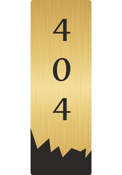 Metal Departman Kapı İsimliği, Yönlendirme Levhası 404 Dikey 10x20 Cm Altın Renk