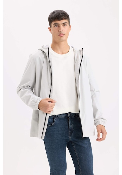 DeFacto Regular Fit Kapüşonlu Pamuk Astarlı Fermuarlı Mevsimlik Baharlık Mont D7578AX25SPGR503