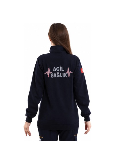 Acil Sağlık Sweatshirt Kışlık Balıkçı Yaka - Lacivert