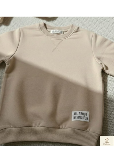 Minibohe Erkek Çocuk Sweatshirtbej Bej