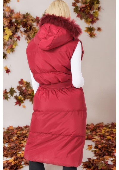 Z6744 Dewberry Bayan Yelek-koyu Bordo Koyu Bordo