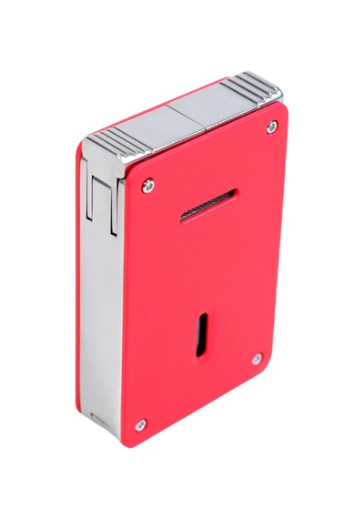 Caseti Çift Torch Pürmüz & Tek Torch Mum Alev Delicili Kırmızı Metal Puro Çakmağı