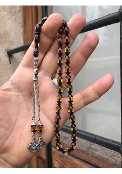 Sultan Telkari Sürmeli Model Beyzi Kesim Toz Kehribar Tesbih