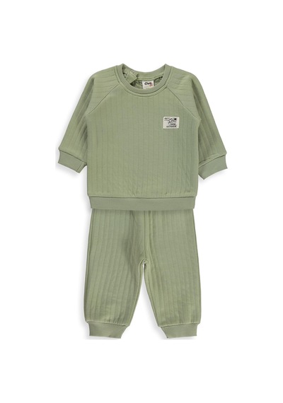 Civil Baby Araba Etiketli 6-18 Ay Takım - Haki