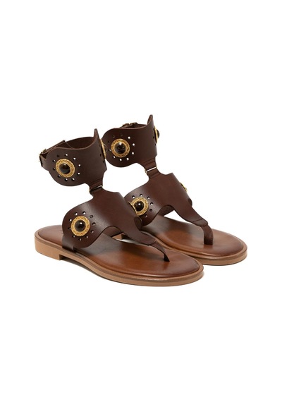148 Brown Sandalet Kadın 21075 Myconian 2025 Greek Sandal Kahverengi