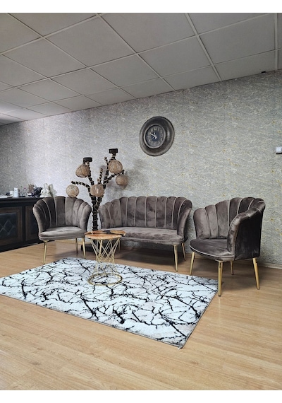Zafir Papatya Çay Seti Koltuk Takımı Gold Sivriltme Ayak, Balkon, Salon, Ofis, Cafe Koltuk Takımı Kahverengi Zafir Papatya Çay Seti Koltuk Takımı Gold Sivriltme Ayak, Balkon, Salon, Ofis, Cafe Koltuk Takımı Kahverengi