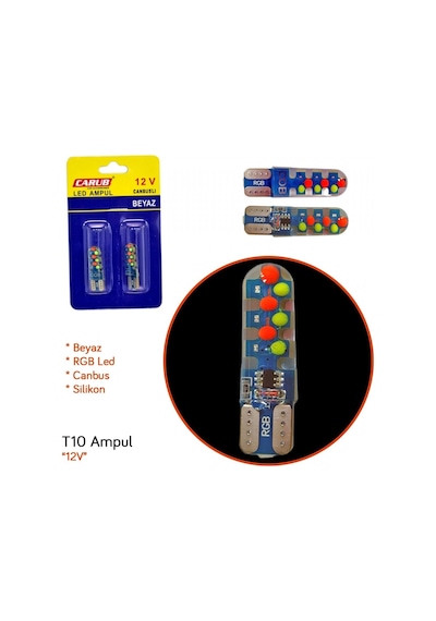 Carub 12v T10 Ampul Rgb Canbus Br0400243