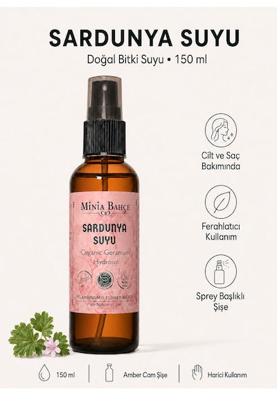 Sardunya Suyu 150 Ml Saf Ve Katkısız Sardunya Hidrosolü