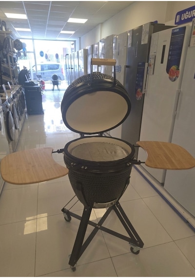 Chefden Elite 21 Kömürlü Seramik Siyah Barbekü