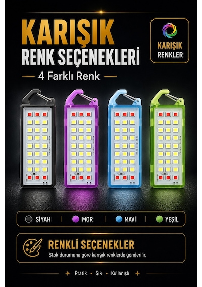 30 Led 5 Mod Mini Anahtarlık El Feneri Kırmızı-beyaz Işık Type-c Led Lamba Acil Durum Işığı 6893 Çok Renkli