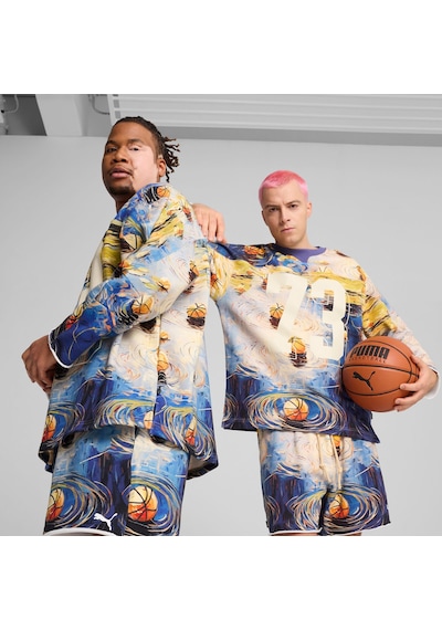 Puma Dylan Exhıbıt Hockey-ınspıred Erkek Basketbol Sweatshırt 630293 01 Mavi