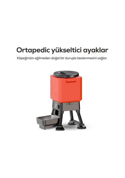 Xenon Smart Köpek Mama Kabı Akıllı, Uygulama Kontrol, 14l, Yükseltilmiş Ortopedik Tasarım, Çelik Kase X8631