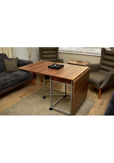 Leylekmobilya Katlanır 10 Kişilik Montajı Yapılmış Ahşap Yemek Masası