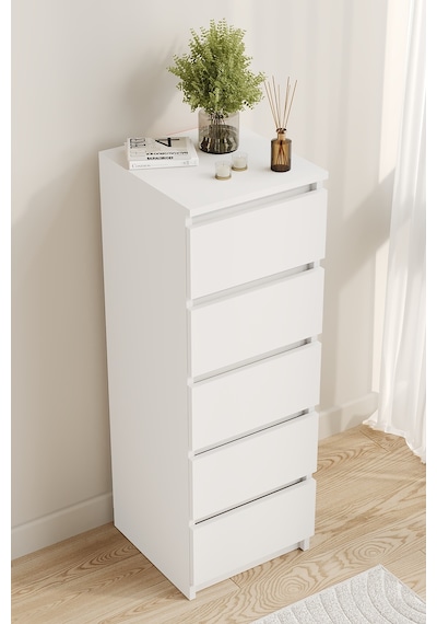 Aeka Ae-3036 Defne Beyaz 5 Çekmeceli Dar Şifonyer Yatak Odası Çekmeceli Dolap Çok Amaçlı Düzenleyici 40 42 115 Cm Aeka Ae-3036 Defne Beyaz 5 Çekmeceli Dar Şifonyer Yatak Odası Çekmeceli Dolap Çok Amaçlı Düzenleyici 40 42 115 Cm
