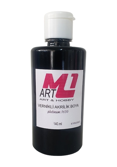 M1 Art Vernikli Akrilik Boya Siyah 140 ML