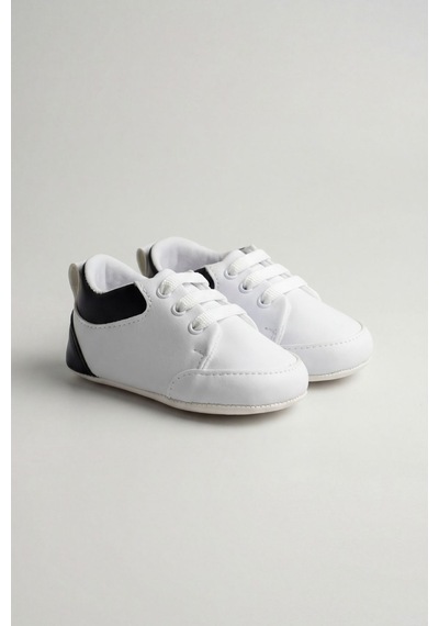 Pufien İlk Adım Ayakkabısı, Bebek Patik, Bebek Ayakkabısı, Yenidoğan Sneakers Siyah