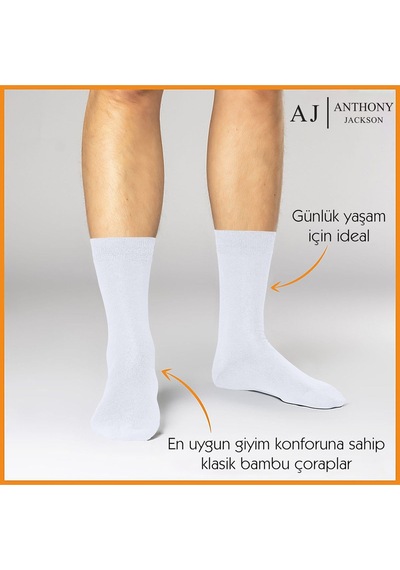 Giorgina Ferri 6 Çift Kutulu Bambu Premium Klasik Erkek Çorap