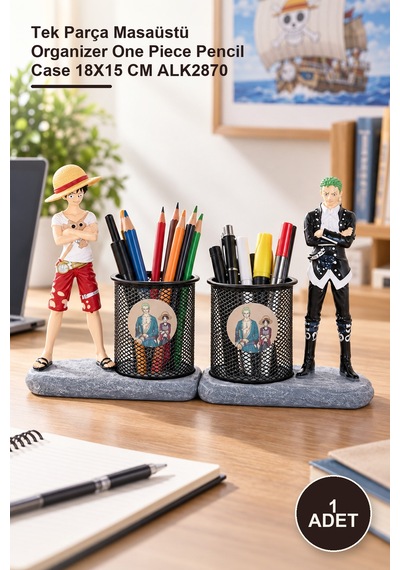 1 Adet Polyester Kalemlik Tek Parça Masaüstü Organizer One Piece Pencil Case 18x15 Cm Alk2870 Diğer