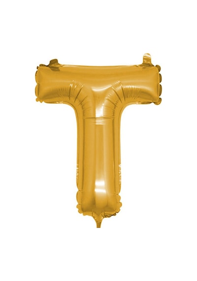 Gold Folyo Balon T Harfi 100 CM