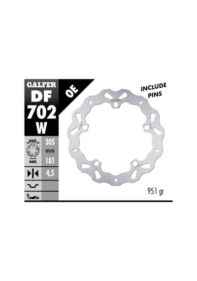 Bmw R 1250 Gs Adventure Ön Fren Diski 305 Mm 2019-2023 Galfer Dalgalı Sabit Disk
